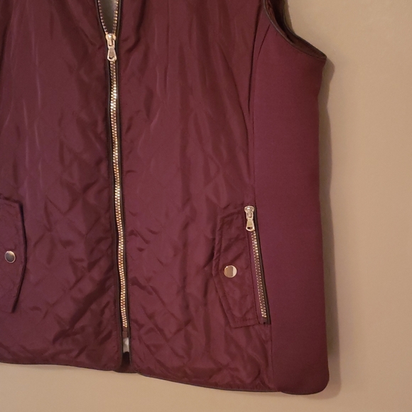 Cavalini Wine Vest faux sherpa - Picture 3 of 7